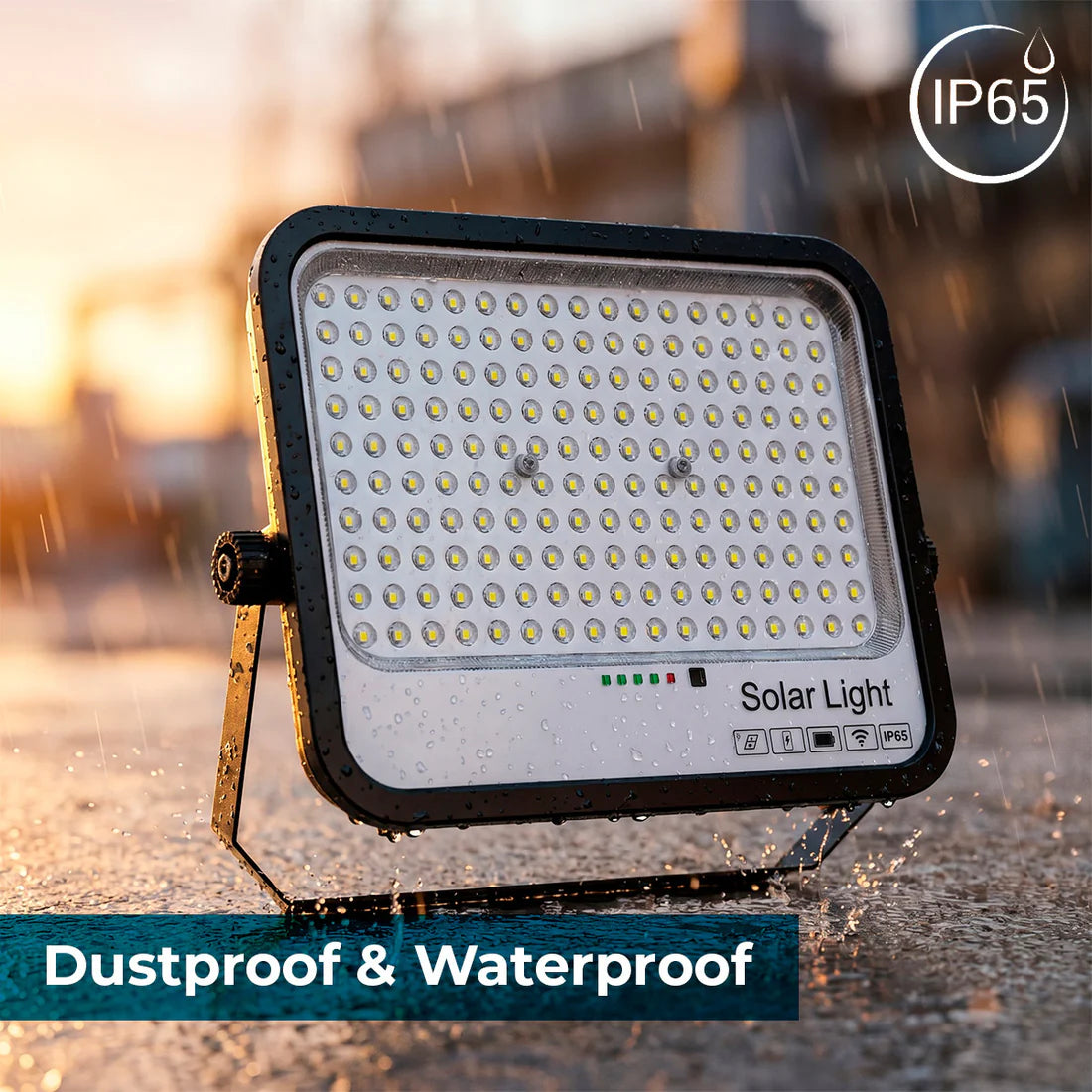 solarni reflektor 300w - ip65 - sa daljinskim upravljačem - vodootporan