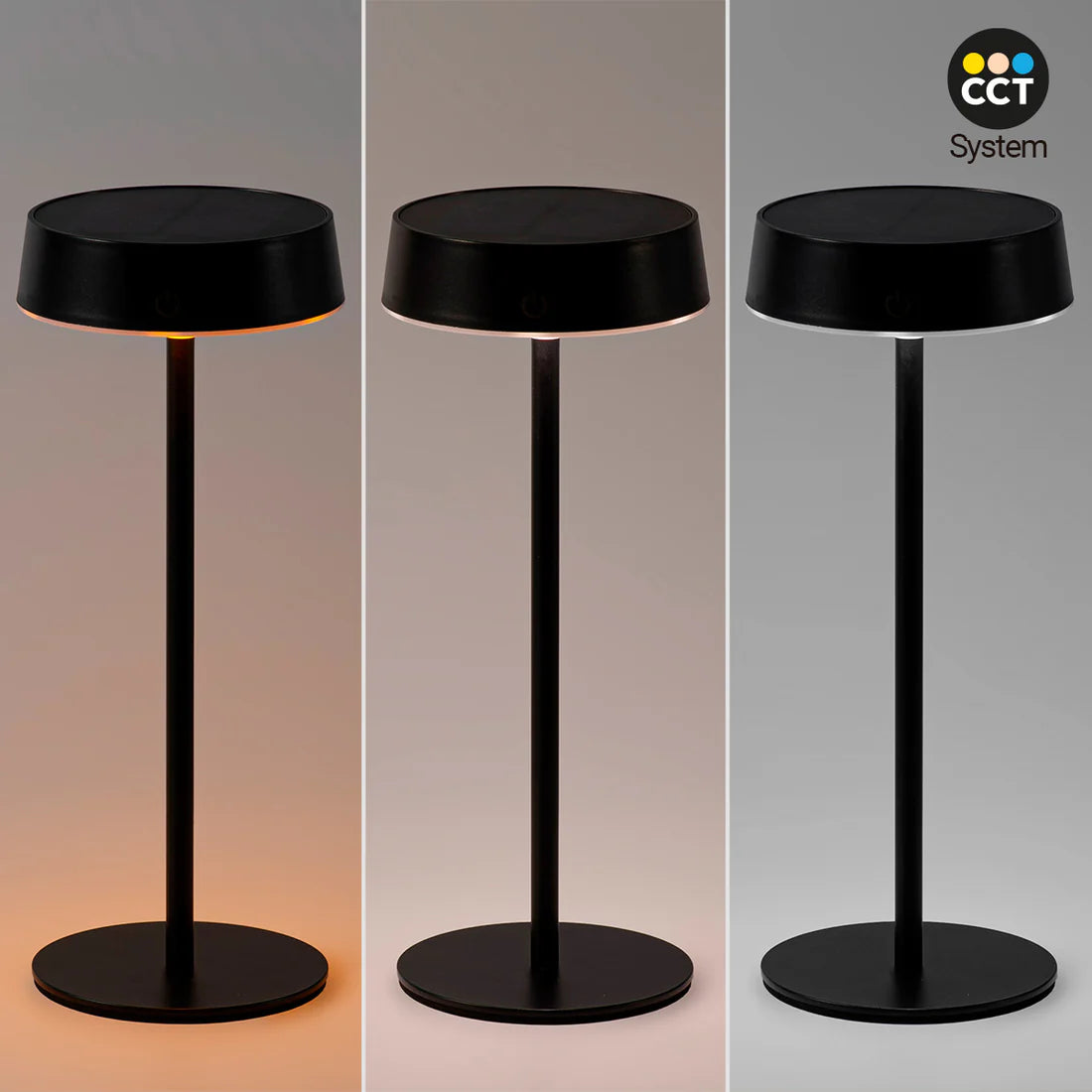 punjive stolne lampe na baterije prikaz cct boje svjetla