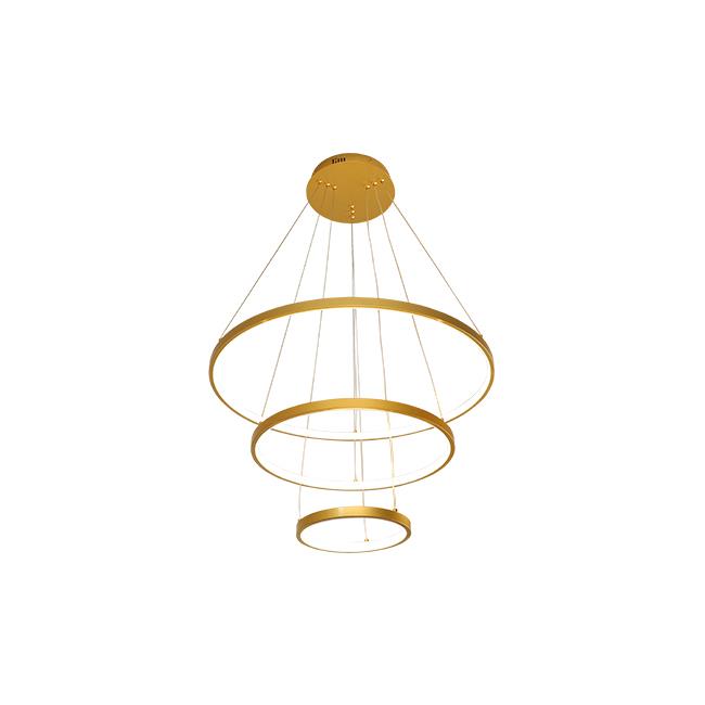 Viseće lampe LED Coma 20/40/60 cm 77W 10 000lm – s daljinskim upravljačem - crna/zlatna