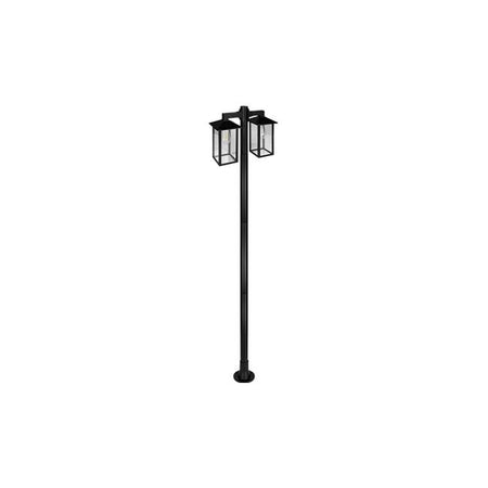 vrtna lampa rasvjetni stup visine 220 cm sa 2 grla e27 - slika sa strane