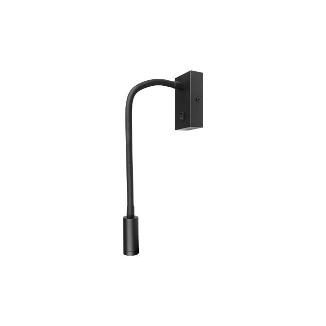 zidna lampa za čitanje crne boje