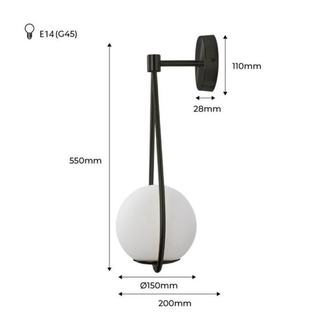 zidne lampe unutarnje dimenzije