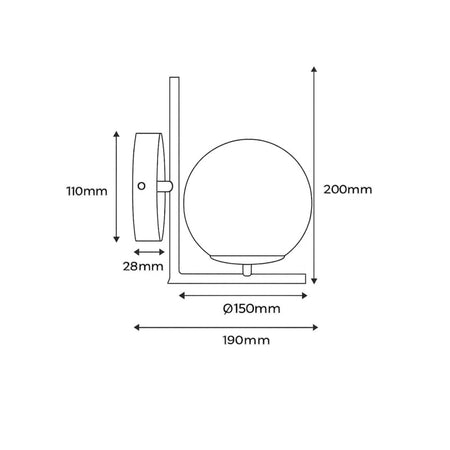 zidne lampe za dnevni boravak dimenzije lampe