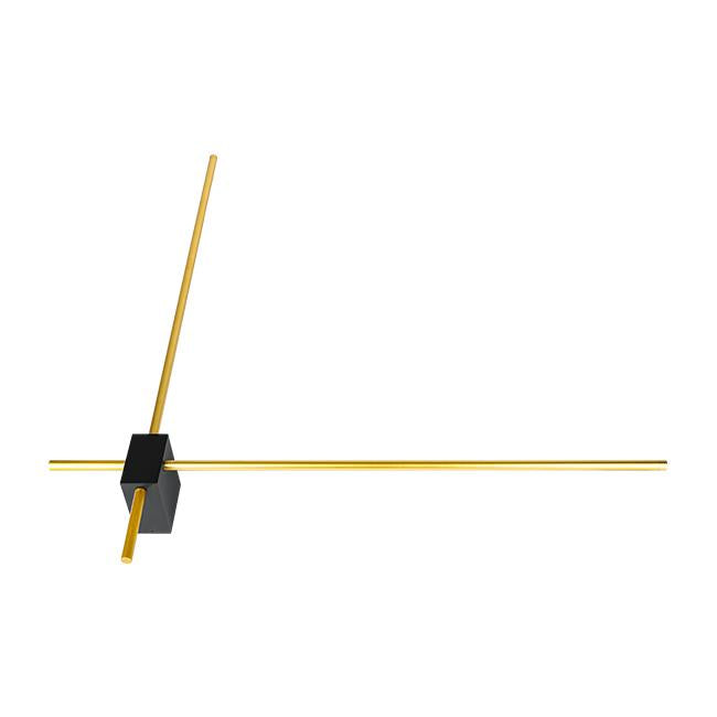 zidne lampe štapne crno zlatne boje slikane na bijeloj pozadini 